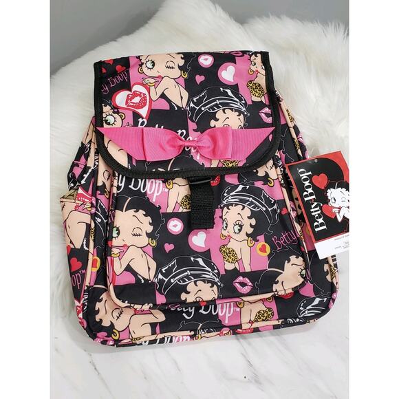 NEW Betty Boop 13" Backpack Purse Lady Carry All Travel Book Bag Retro y2k - Picture 6 of 6